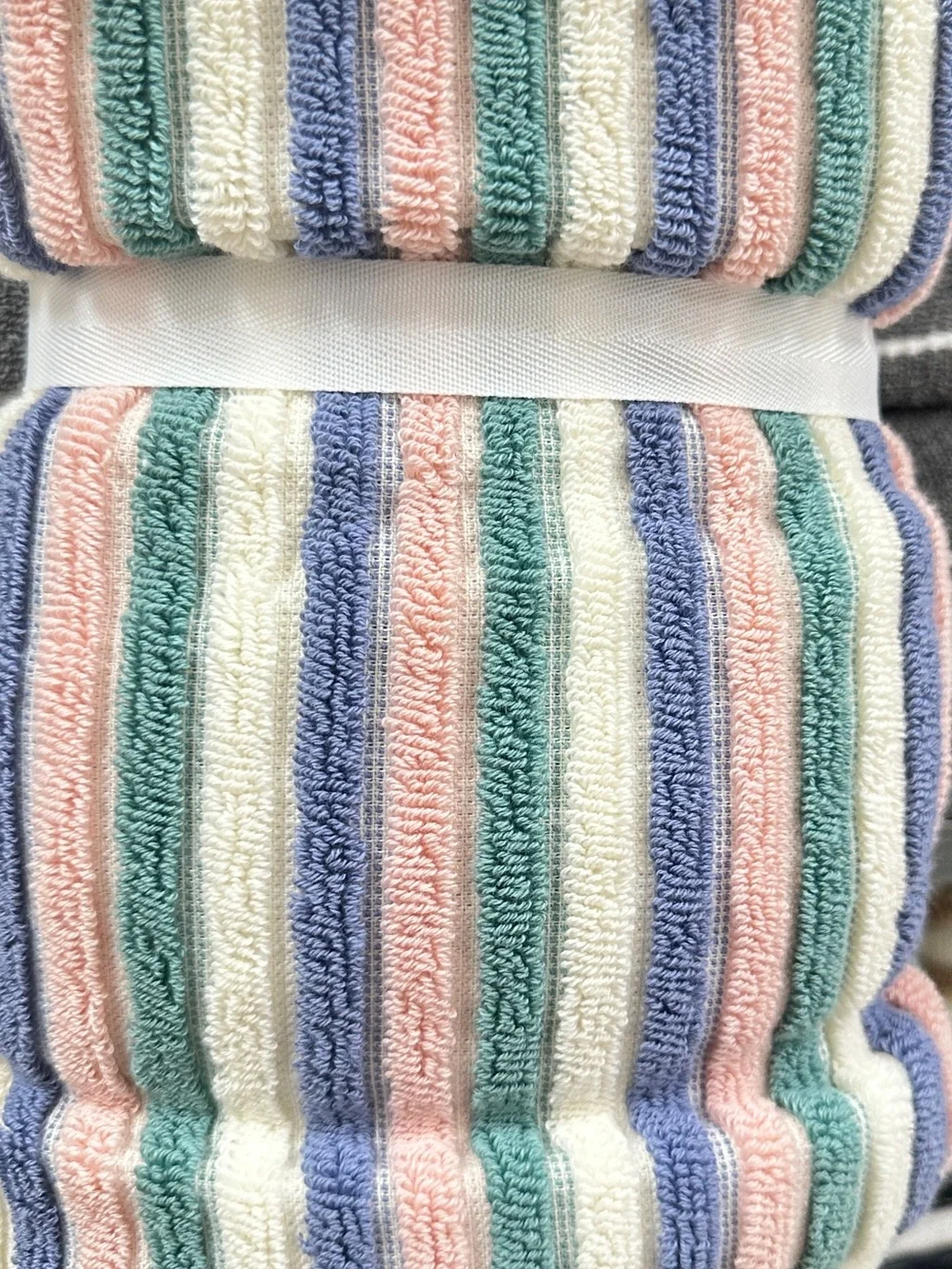 Rachel Zoe Striped Cotton Hand Towels - Pink, Blue, Green, Cream 2-pack